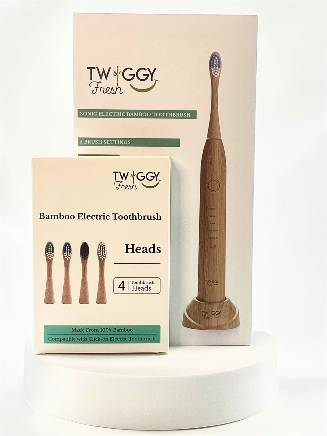 Bamboo Replacement Electric Toothbrush Heads-4Pack